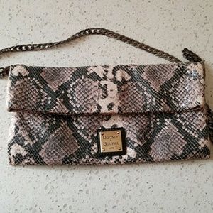 COPY - Dooney and Bourke leather Python clutch